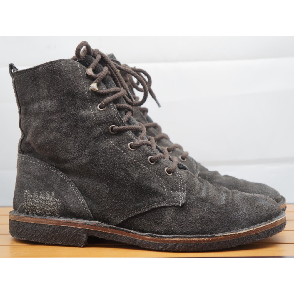 Unisex Golden Goose Gramercy Distressed Suede Lace Boot Size 41 Women 10/ Men 8 - Picture 4 of 12